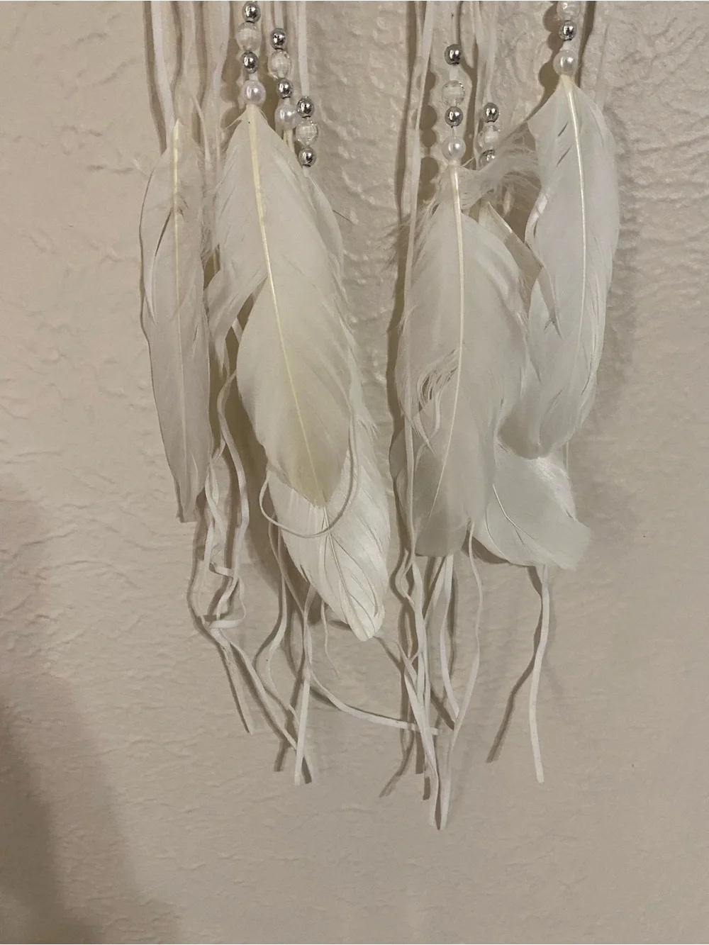 Spencer's White Crescent Moon Feather Dreamcatcher Tapestry